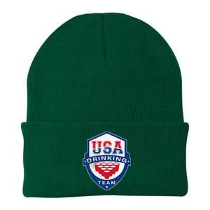 USA Drinking Team 4th of July Funny Independence Day Drunk Knit Cap Winter Beanie