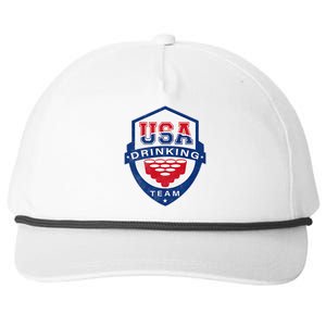 USA Drinking Team 4th of July Funny Independence Day Drunk Snapback Five-Panel Rope Hat