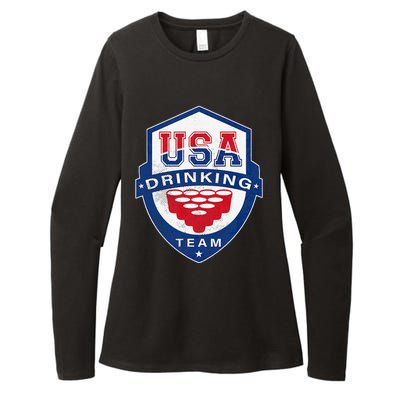 USA Drinking Team 4th of July Funny Independence Day Drunk Womens CVC Long Sleeve Shirt