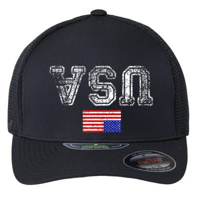 Upside Down Usa Flag In Distress Us Constitution Usa Pride Flexfit Unipanel Trucker Cap