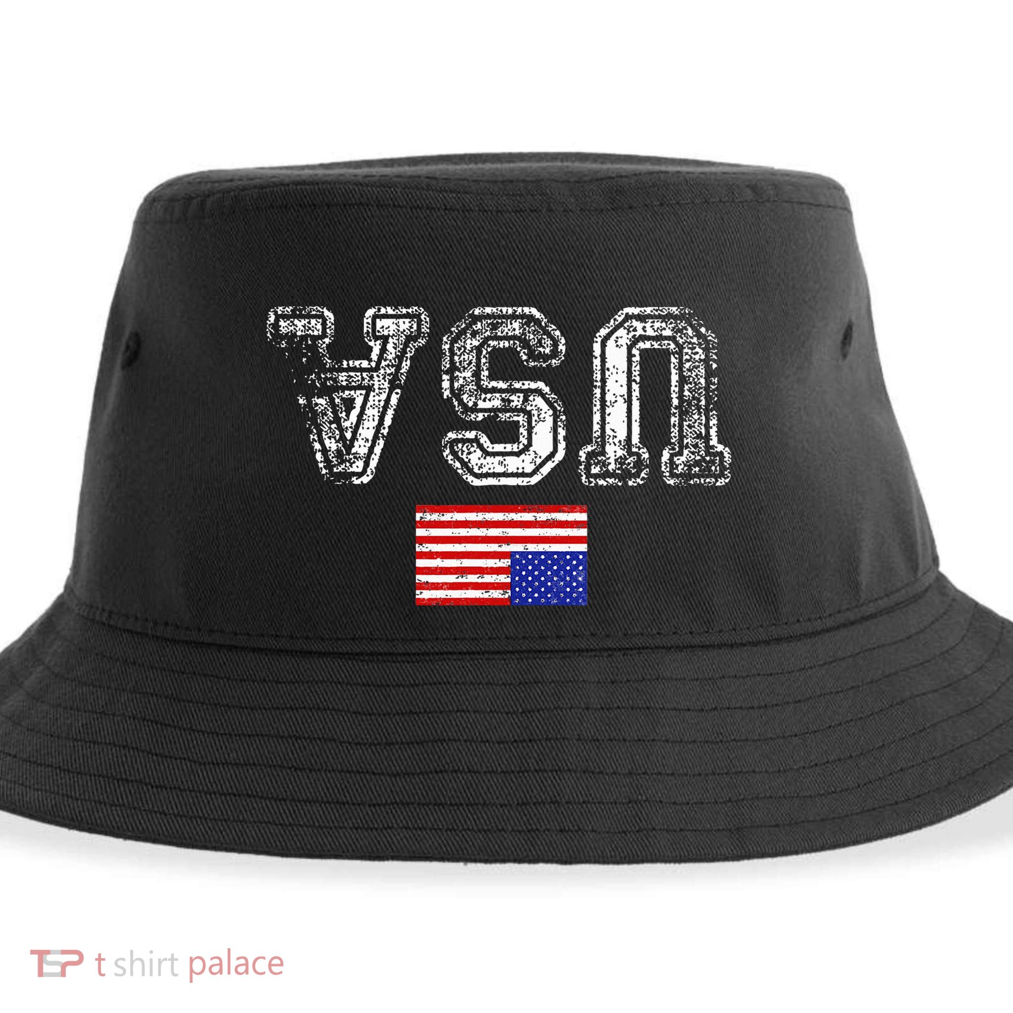 Upside Down Usa Flag In Distress Us Constitution Usa Pride Sustainable Bucket Hat