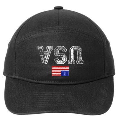 Upside Down Usa Flag In Distress Us Constitution Usa Pride 7-Panel Snapback Hat