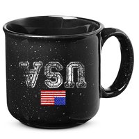 Upside Down Usa Flag In Distress Us Constitution Usa Pride 15oz Campfire Ceramic Mug