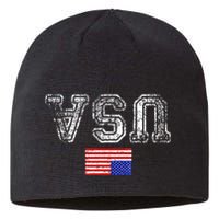 Upside Down Usa Flag In Distress Us Constitution Usa Pride Sustainable Beanie
