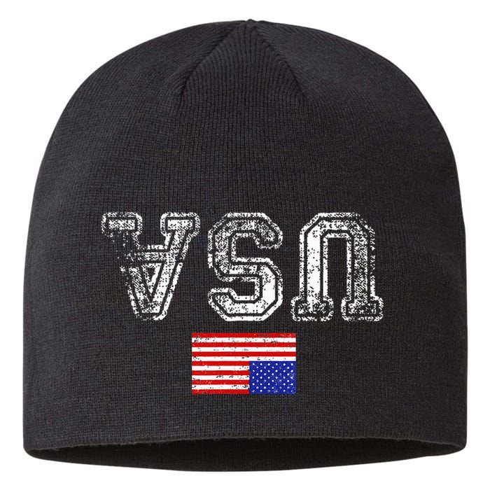 Upside Down Usa Flag In Distress Us Constitution Usa Pride Sustainable Beanie