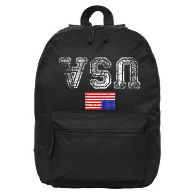 Upside Down Usa Flag In Distress Us Constitution Usa Pride 16 in Basic Backpack
