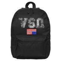 Upside Down Usa Flag In Distress Us Constitution Usa Pride 16 in Basic Backpack