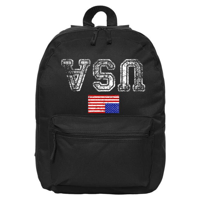 Upside Down Usa Flag In Distress Us Constitution Usa Pride 16 in Basic Backpack