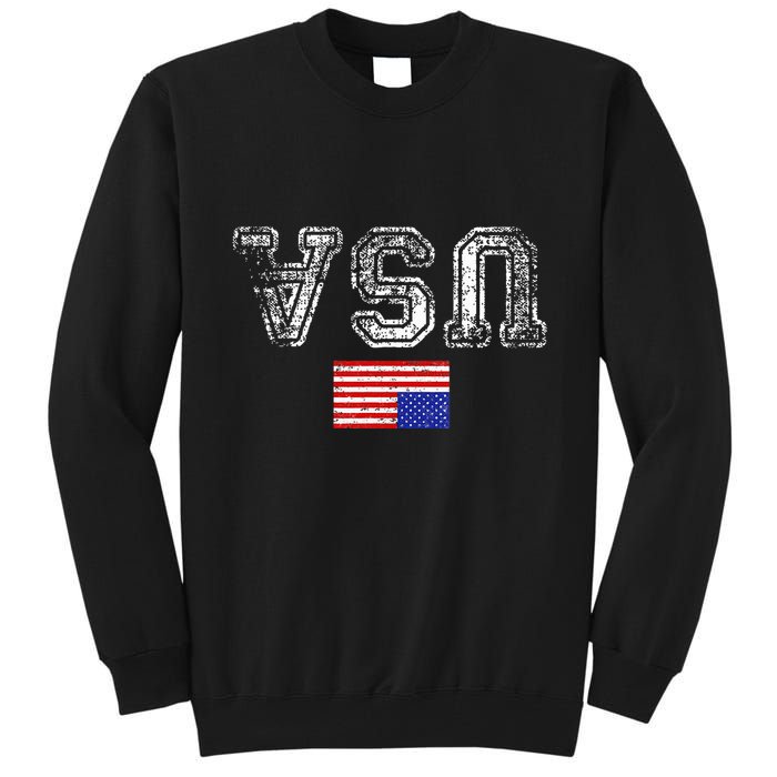 Upside Down Usa Flag In Distress Us Constitution Usa Pride Tall Sweatshirt