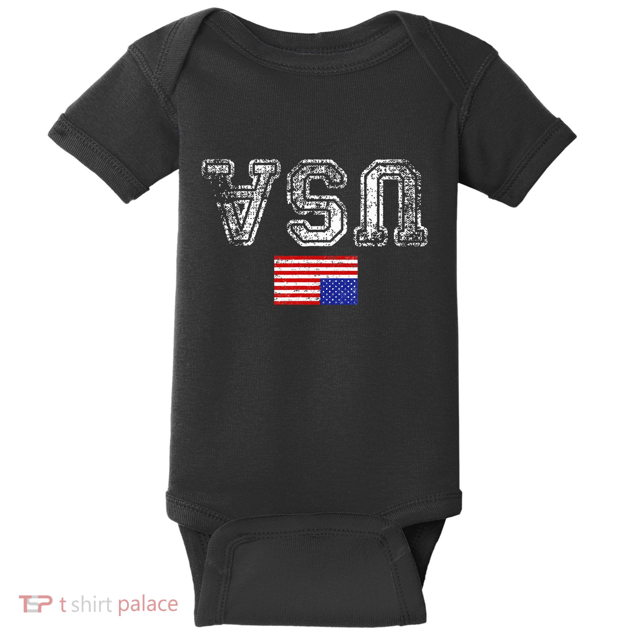 Upside Down Usa Flag In Distress Us Constitution Usa Pride Baby Bodysuit