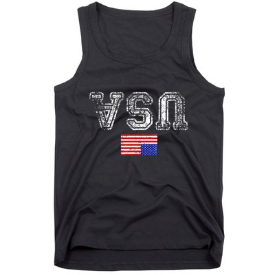 Upside Down Usa Flag In Distress Us Constitution Usa Pride Tank Top