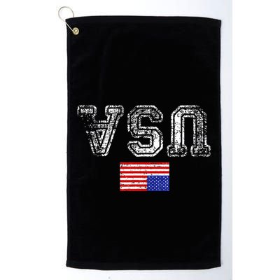 Upside Down Usa Flag In Distress Us Constitution Usa Pride Golf Towel
