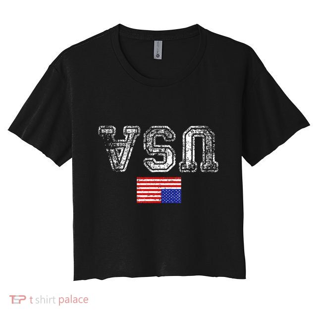 Upside Down Usa Flag In Distress Us Constitution Usa Pride Crop Top