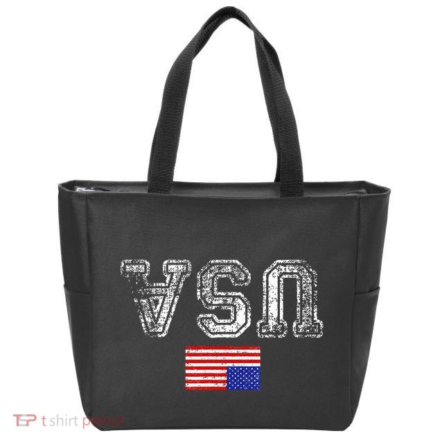 Upside Down Usa Flag In Distress Us Constitution Usa Pride Zip Tote Bag
