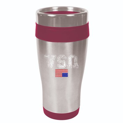 Upside Down Usa Flag In Distress Us Constitution Usa Pride 16oz Travel Tumbler