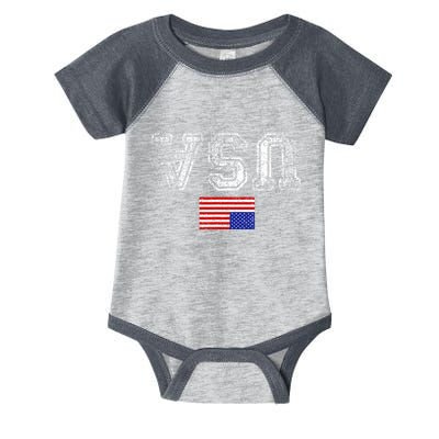 Upside Down Usa Flag In Distress Us Constitution Usa Pride Infant Baby Jersey Bodysuit