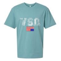 Upside Down Usa Flag In Distress Us Constitution Usa Pride Sueded Cloud Jersey T-Shirt