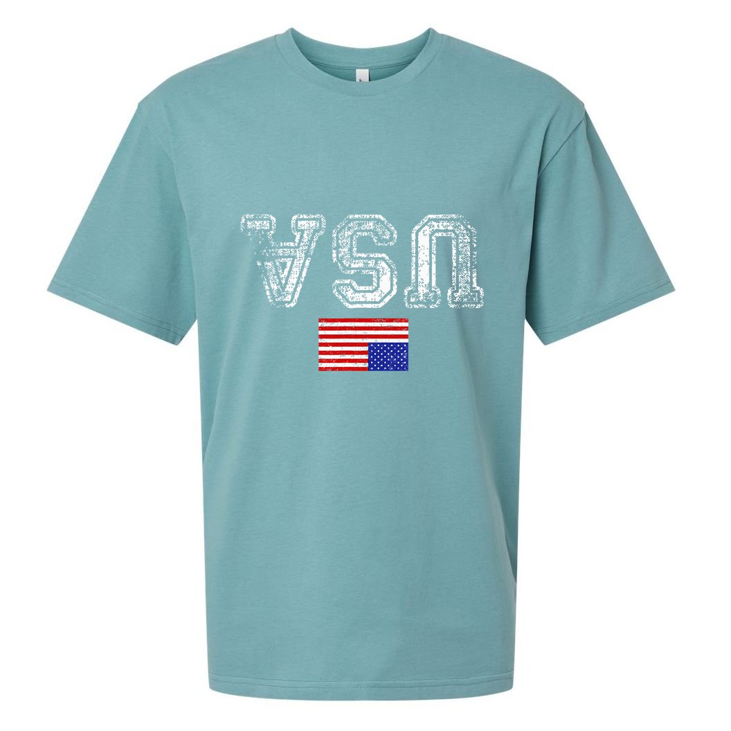 Upside Down Usa Flag In Distress Us Constitution Usa Pride Sueded Cloud Jersey T-Shirt