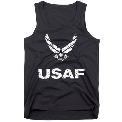 Usaf Distressed Usaf Simple Tank Top