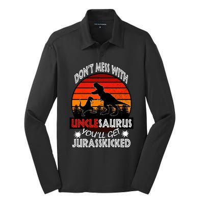 Uncle Dinosaur Silk Touch Performance Long Sleeve Polo