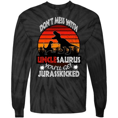 Uncle Dinosaur Tie-Dye Long Sleeve Shirt