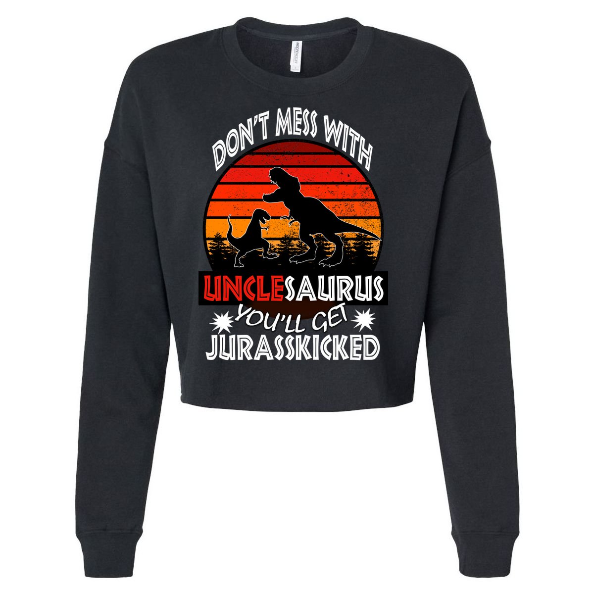 Uncle Dinosaur Cropped Pullover Crew