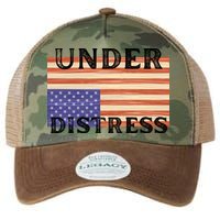 Under Distress Upside Down American Flag USA Legacy Tie Dye Trucker Hat