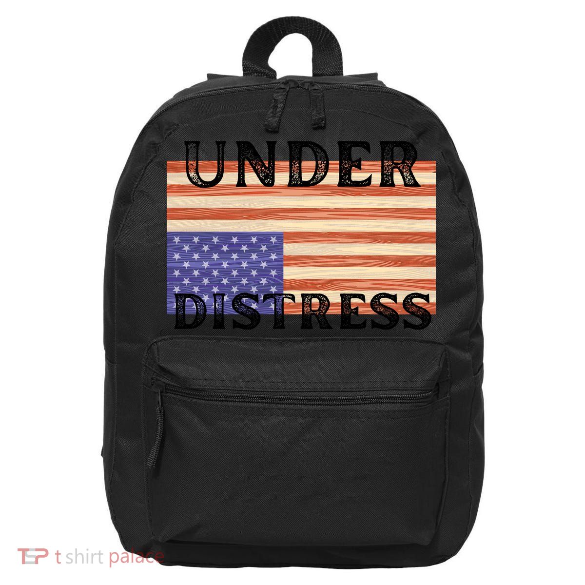 Under Distress Upside Down American Flag USA 16 in Basic Backpack