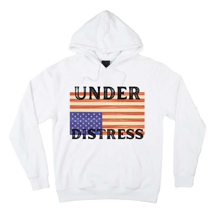 Under Distress Upside Down American Flag USA Hoodie