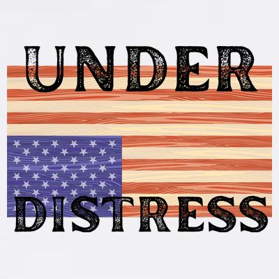 Under Distress Upside Down American Flag USA T-Shirt