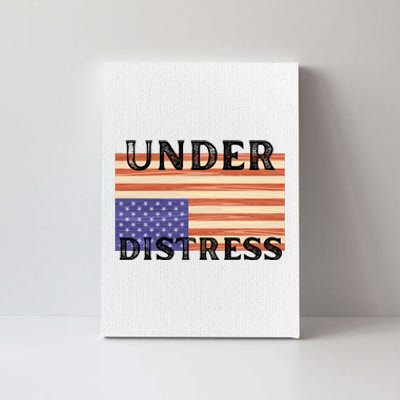 Under Distress Upside Down American Flag USA Canvas