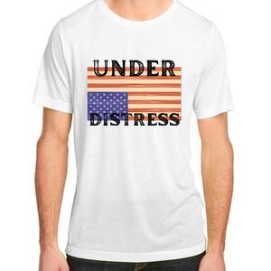 Under Distress Upside Down American Flag USA Adult ChromaSoft Performance T-Shirt