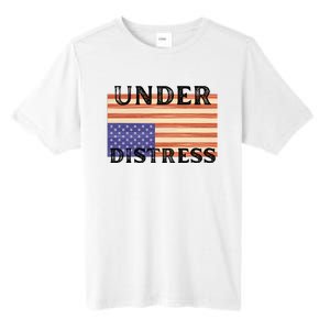 Under Distress Upside Down American Flag USA Tall Fusion ChromaSoft Performance T-Shirt