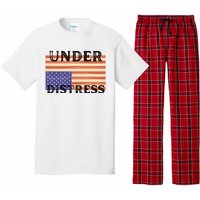 Under Distress Upside Down American Flag USA Pajama Set