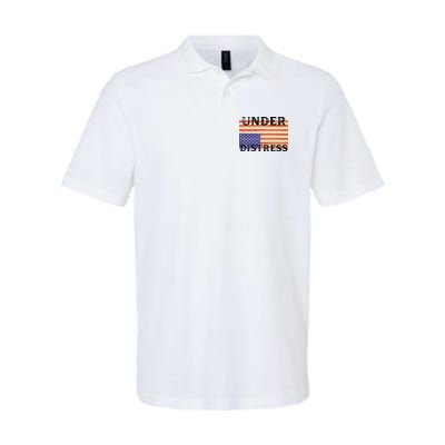 Under Distress Upside Down American Flag USA Polo