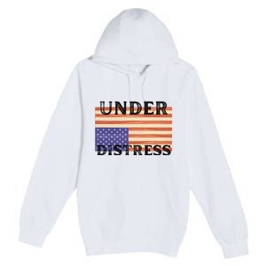 Under Distress Upside Down American Flag USA Premium Pullover Hoodie