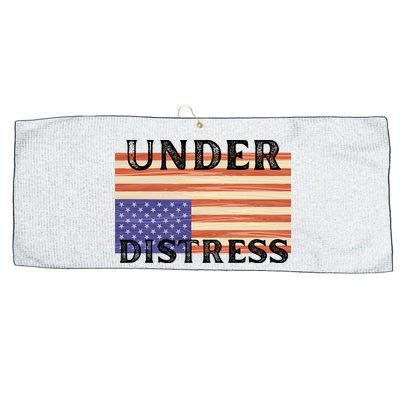 Under Distress Upside Down American Flag USA Large Microfiber Waffle Golf Towel