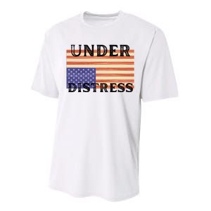 Under Distress Upside Down American Flag USA Performance Sprint T-Shirt