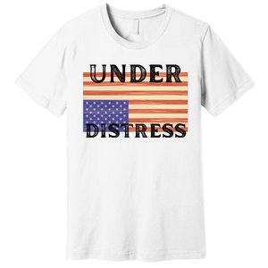 Under Distress Upside Down American Flag USA Premium T-Shirt