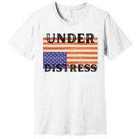 Under Distress Upside Down American Flag USA Premium T-Shirt