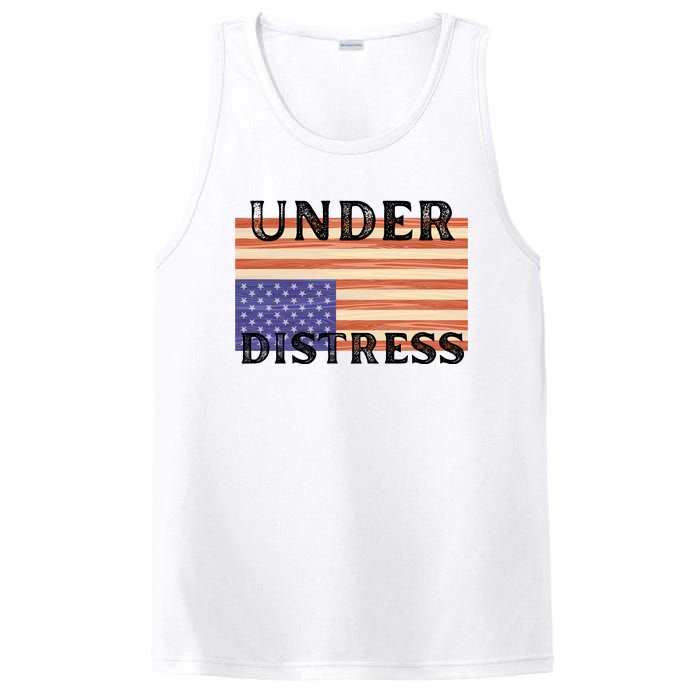 Under Distress Upside Down American Flag USA PosiCharge Competitor Tank