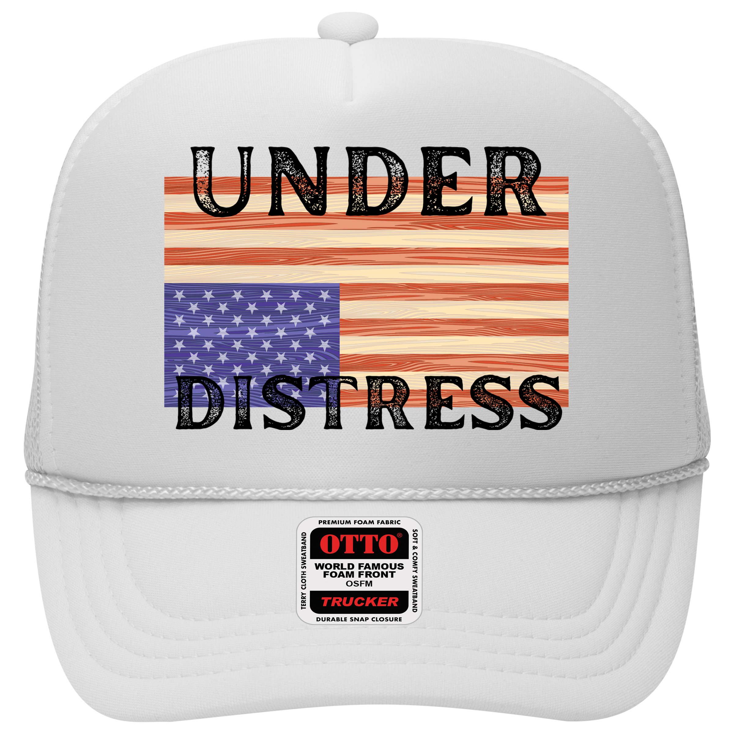 Under Distress Upside Down American Flag USA Hat
