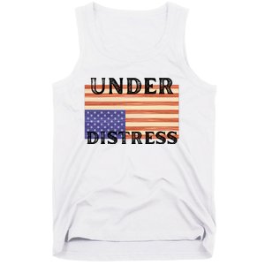 Under Distress Upside Down American Flag USA Tank Top