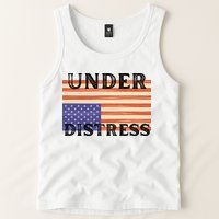 Under Distress Upside Down American Flag USA Tank Top