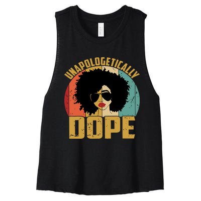 Unapologetically Dope Women's Racerback Cropped Tank