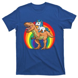 Unicorn Dinosaur Unicorn Riding Dinosaur Trex Cute Gift T-Shirt