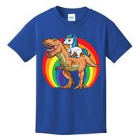 Unicorn Dinosaur Unicorn Riding Dinosaur Trex Cute Gift Kids T-Shirt