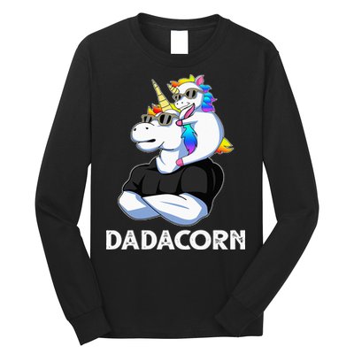 Unicorn Dad Unicorn Lovers Father's Day Dadacorn Long Sleeve Shirt