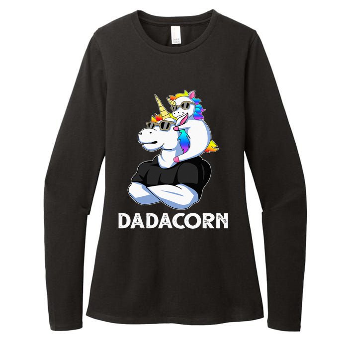 Unicorn Dad Unicorn Lovers Father's Day Dadacorn Womens CVC Long Sleeve Shirt