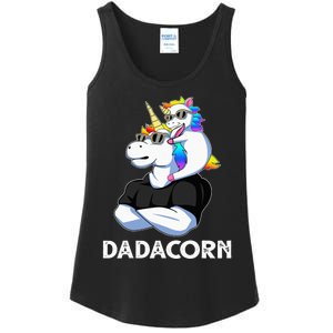 Unicorn Dad Unicorn Lovers Father's Day Dadacorn Ladies Essential Tank